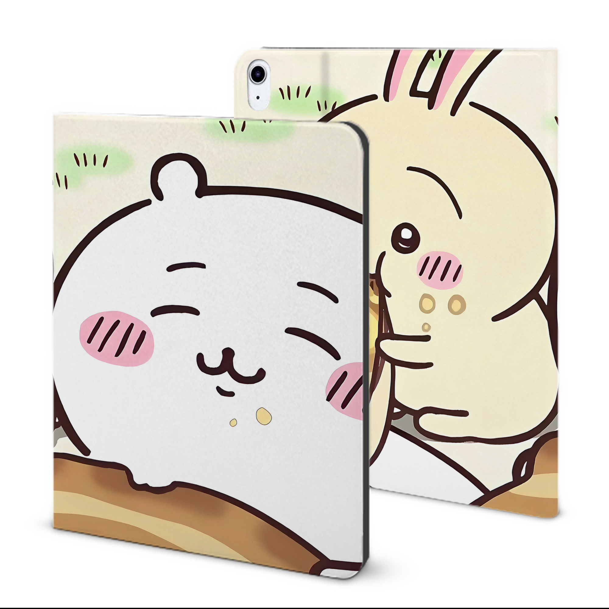 （画像用） ちいかわ Chii-kawa IPad ケース ブック型 PUレザー TPU 耐衝撃 軽量 薄型 ペン収納なし 全面保護 IPad 各モデル対応